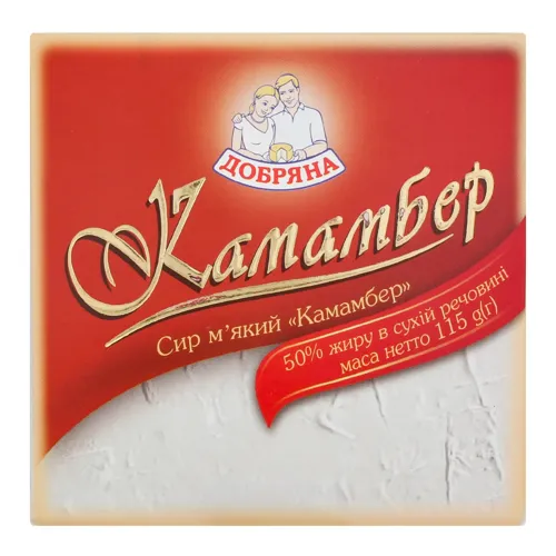 Сир 50% м'який Камамбер Добряна к/у 115г
