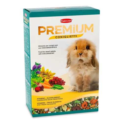 Корм Для Декоративних Кроликів Повноцінний Комплексний Coniglietti Premium, к/у, 500г