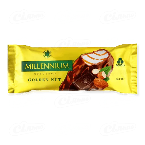Морозиво Рудь Millennium Golden Nut ескімо 80г