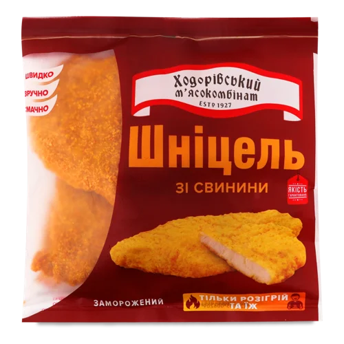 Шніцель Свинячий В/ґ, Заморожений, Ходорівський М'ясокомбінат, 400г
