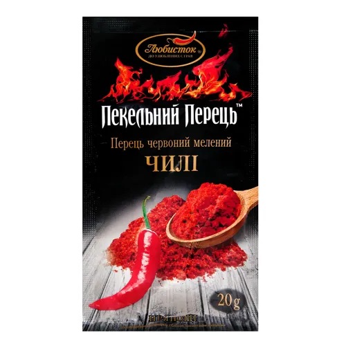 Прянощі перець червоний мелений чилі Пекельний перець Любисток м/у 20г