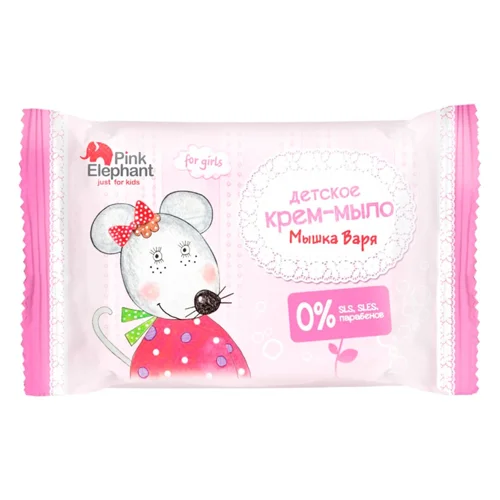 Крем мило Pink Elephant Мишка Варя дитяче 90г