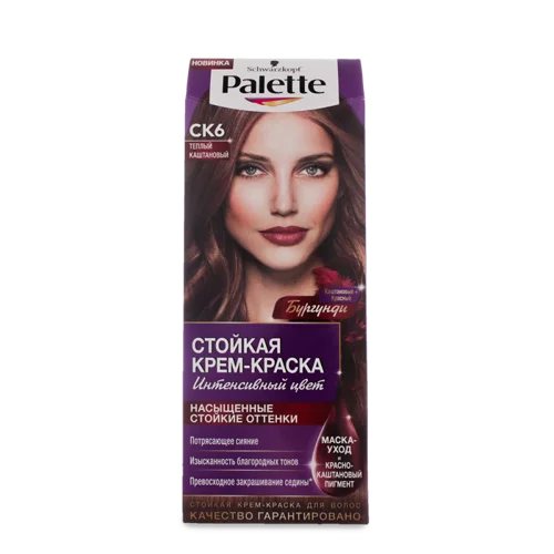 Крем-фарба Для Волосся №CK6 Теплий Каштановий Palette, В/ґ