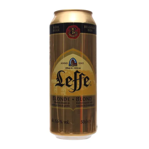 Пиво 0.5л 6.6% світле пастеризоване Blond Leffe з/б