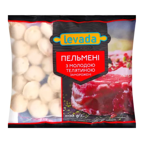 Пельмені з молодою телятиною заморожені Левада м/у 400г