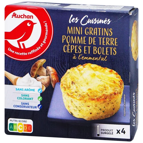 Гратен Auchan Міні 4шт 400г