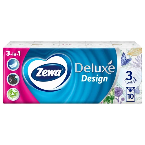 Хустинки паперові Zewa Design тришарові 10шт