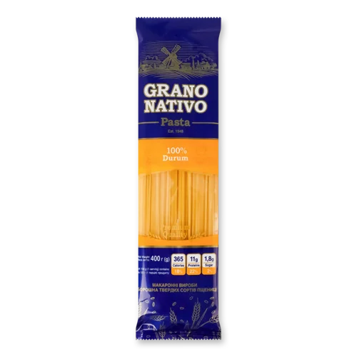 Спагеті З Борошна Твердих Сортів Пшениці Grano Nativo, В/ґ, 400г