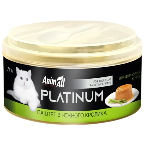 Корм вологий AnimAll Platinum з кроликом для котів 70г
