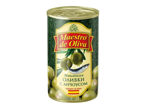 Оливки з анчоусом Maestro de Oliva 280г
