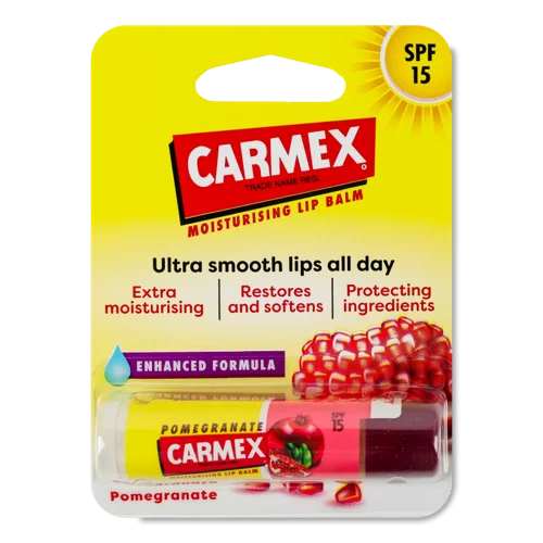 Бальзам для губ зі смаком гранату SPF 15, Carmex, 4.25г