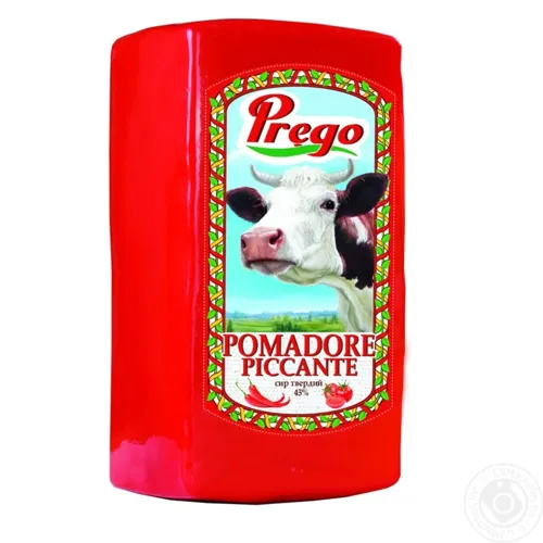 Сир Prego Pomadore piccante твердий 45%