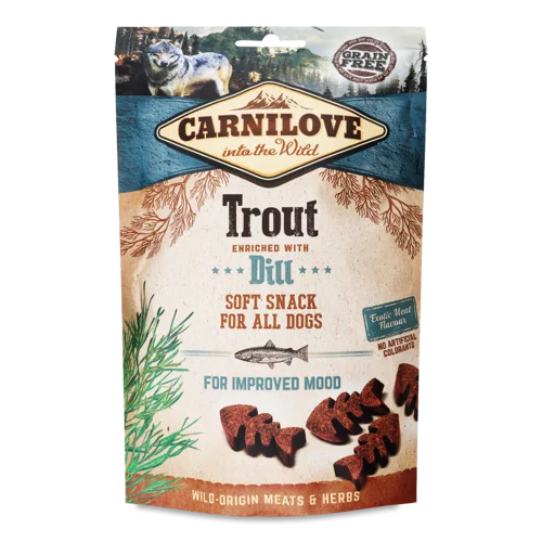 Ласощі Для Собак Напіввологі Trout З Обліпихою, З Дилом, Carnilove, 200г
