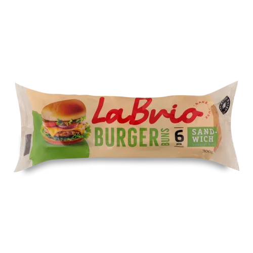 Булочка Бутербродна В/ґ Burger LaBrio, 6 Х 50 Г