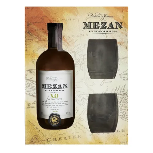 Ром Mezan Jamaica XO 40% 0.7л + 2 склянки