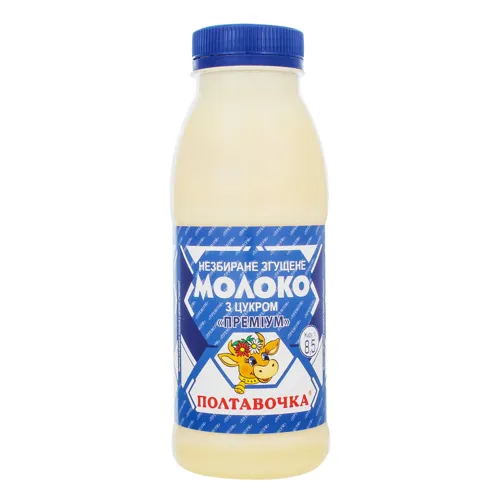 Молоко згущене 8.5% незбиране з цукром Преміум Полтавочка 380г