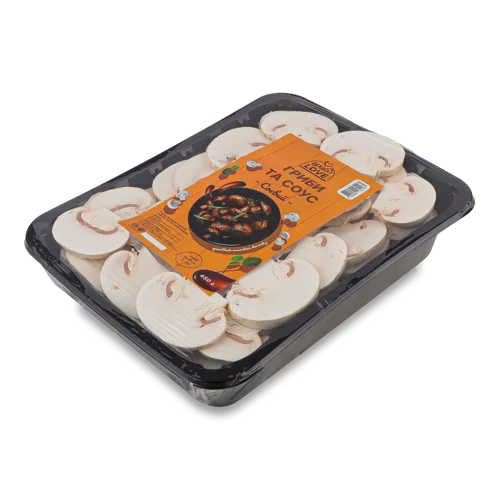 Гриби та Соєвий Соус Грибо Love, Лоток, 450г, в/ґ