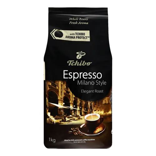 Кава натуральна смажена в зернах Espresso Milano Style Tchibo в упаковці 1кг