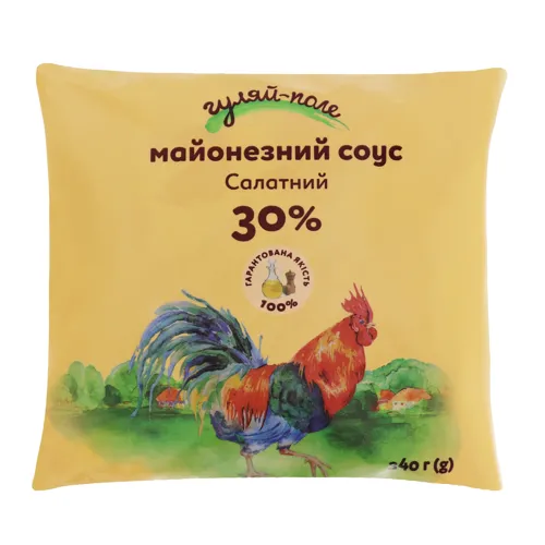 Соус майонезний 30% Салатний Гуляй-поле м/у 340г
