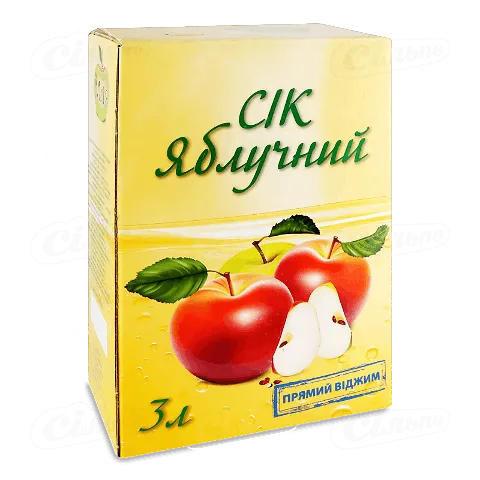 Сік Нова Мрія яблучний прямого віджиму, 3л
