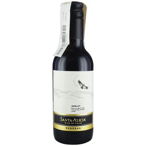 Вино Santa Alicia Merlot Central Valley червоне сухе 13,5% 187мл