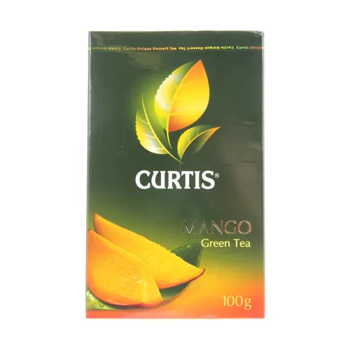 Чай зелений листовий Mango Curtis картонна упаковка 100г