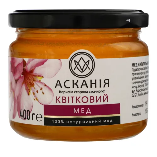 Мед натуральний квітковий Асканія с/б 400г