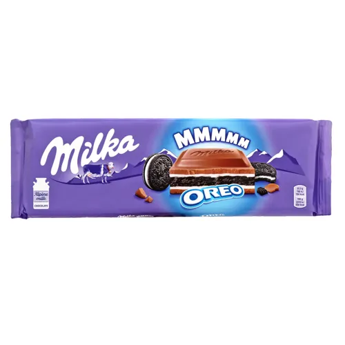 Шоколад Milka молочний зі шматочками печива Орео 300г