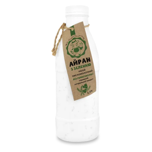 Айран З Зеленню 1.5% Світ Молочних Насолод, п/пл, 780г