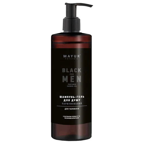 Шампунь-гель для душу Mayur Black for Men парфумований 200мл