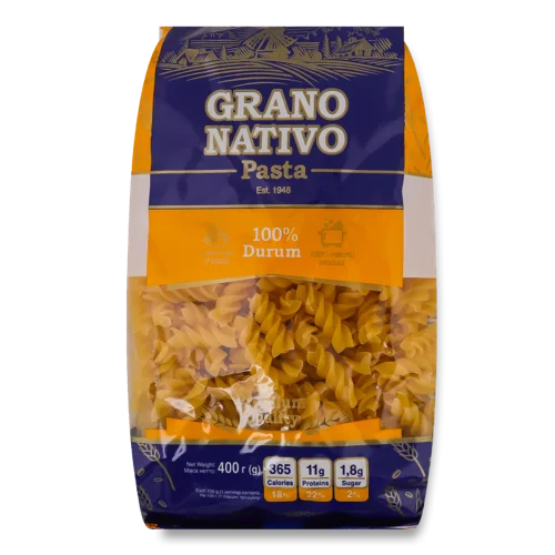 Вироби Макаронні Спіральки Grano Nativo, м/у, 400 г
