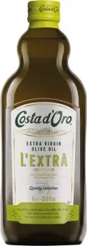 Олія оливкова Costa d`Oro Екстра Вірджин нерафінована 1л