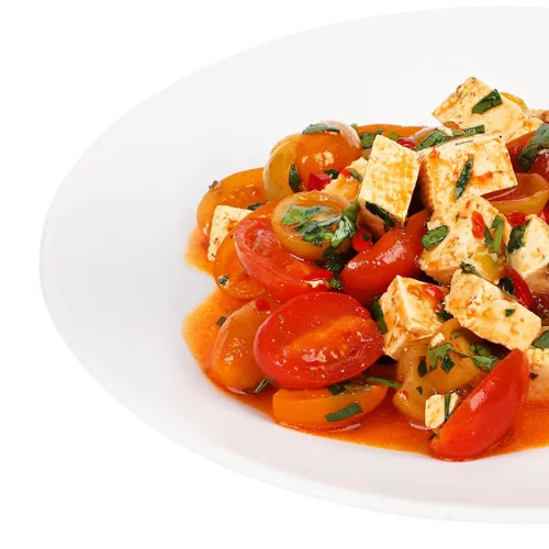 Салат з сиром тофу та томатами ваг