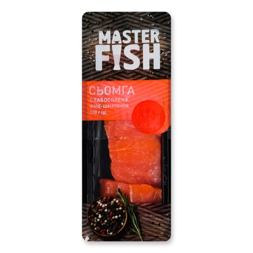 Сьомга Філе-Шматки В/ґ Master Fish, С/В, 150г
