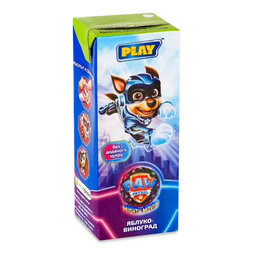 Сік Відновлений Освітлений Пастеризований Яблуко-Виноград, т/п 200мл