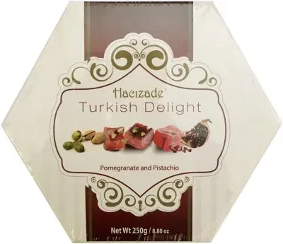 Рахат-лукум Hacizade зі смаком граната і з фісташками 250г