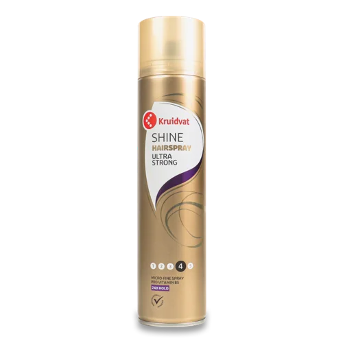 Лак Для Волосся Shine Ultra Strong Kruidvat, Вищого Ґатунку, 400мл