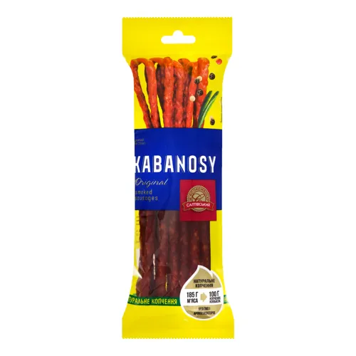 Снеки зі свинини Kabanosy Original Салтівський м'ясокомбінат м/у 100г