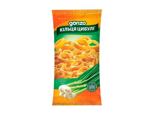 Кільця кукурудзяні Gonzo зі смаком цибулі 150г