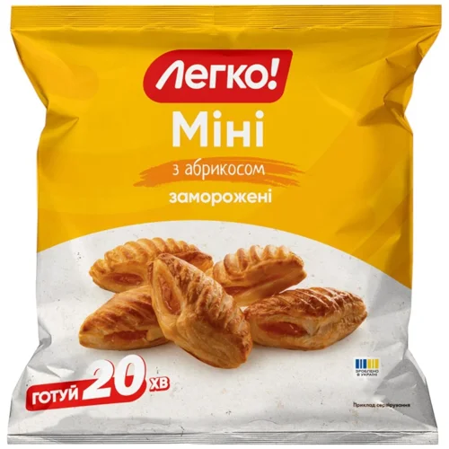 Листкові булочки Легко! Міні з абрикосом заморожені 500г