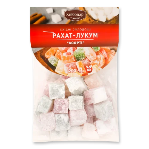 Рахат-лукум Асорті Хлібодар, м/у, 200 г