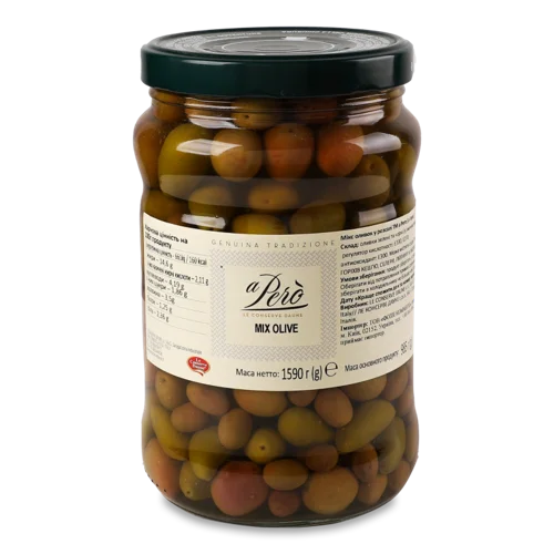 Оливки a Pero Мікс У Розсолі, з/б 300г