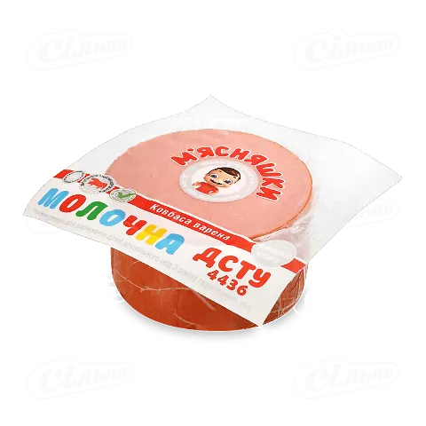 Ковбаса «М'ясна Гільдія» «М’ясняшки» молочна натуральна оболонка вищого ґатунку м'ясна варена, 280г