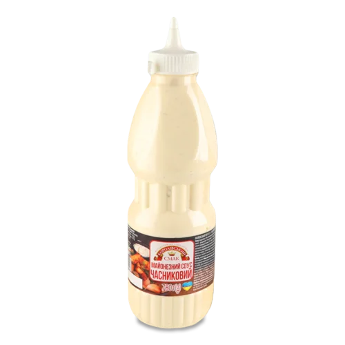 Соус Майонезний Часниковий Вищого Ґатунку, 30%, п/пл, 780г