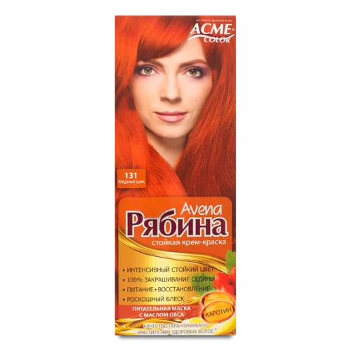 Крем-фарба Для Волосся №131 Мідний Шик Рябина, Аvena Acme Color, 1шт