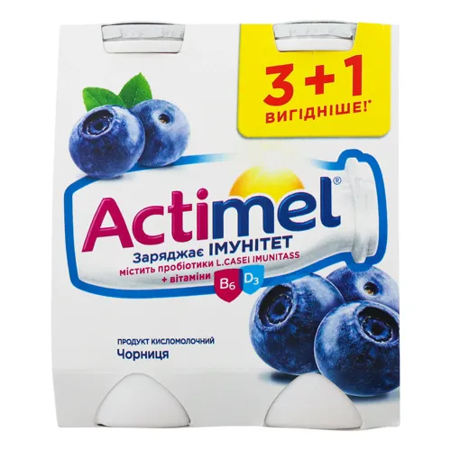 Продукт кисломолочний 1.5% Чорниця Actimel к/у 4х100г