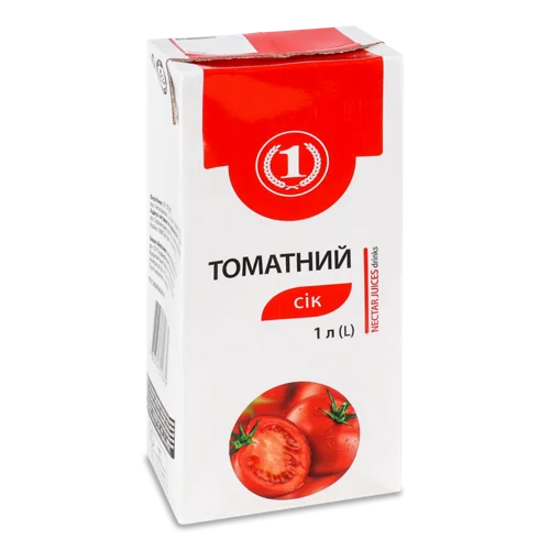 Сік Відновлений Стерилізований Томатний ТМ '1', т/п 1л