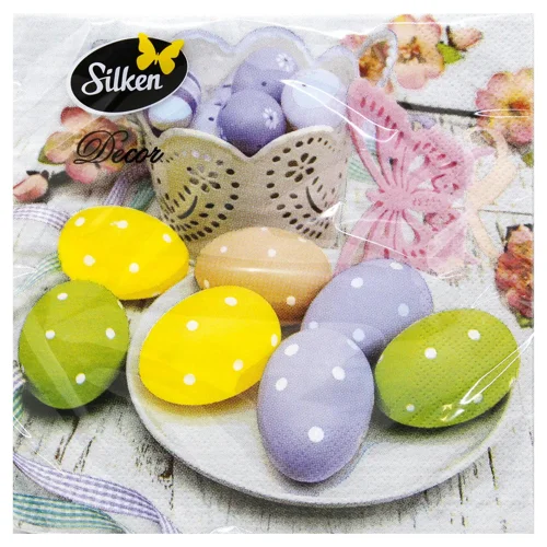 Серветки столові Silken Пасхальні традиції 3-шарові 33*33см 18шт