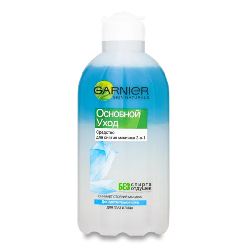 Засіб Для Зняття Макіяжу Очей Та Обличчя 2в1 Основний Догляд Garnier, 200мл