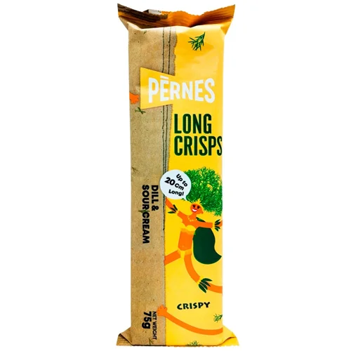 Чипси Pernes пластинки зі смаком сметана та кріп 75г